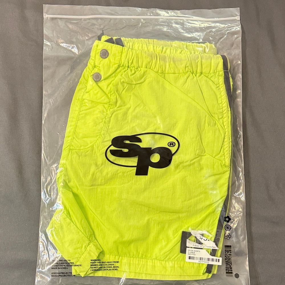 Seoul Projects Neon Green Men's swim trunks - Picture 9 of 9